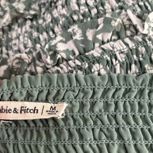 Abercrombie & Fitch Green and White Mini Dress - Picture 3 of 4